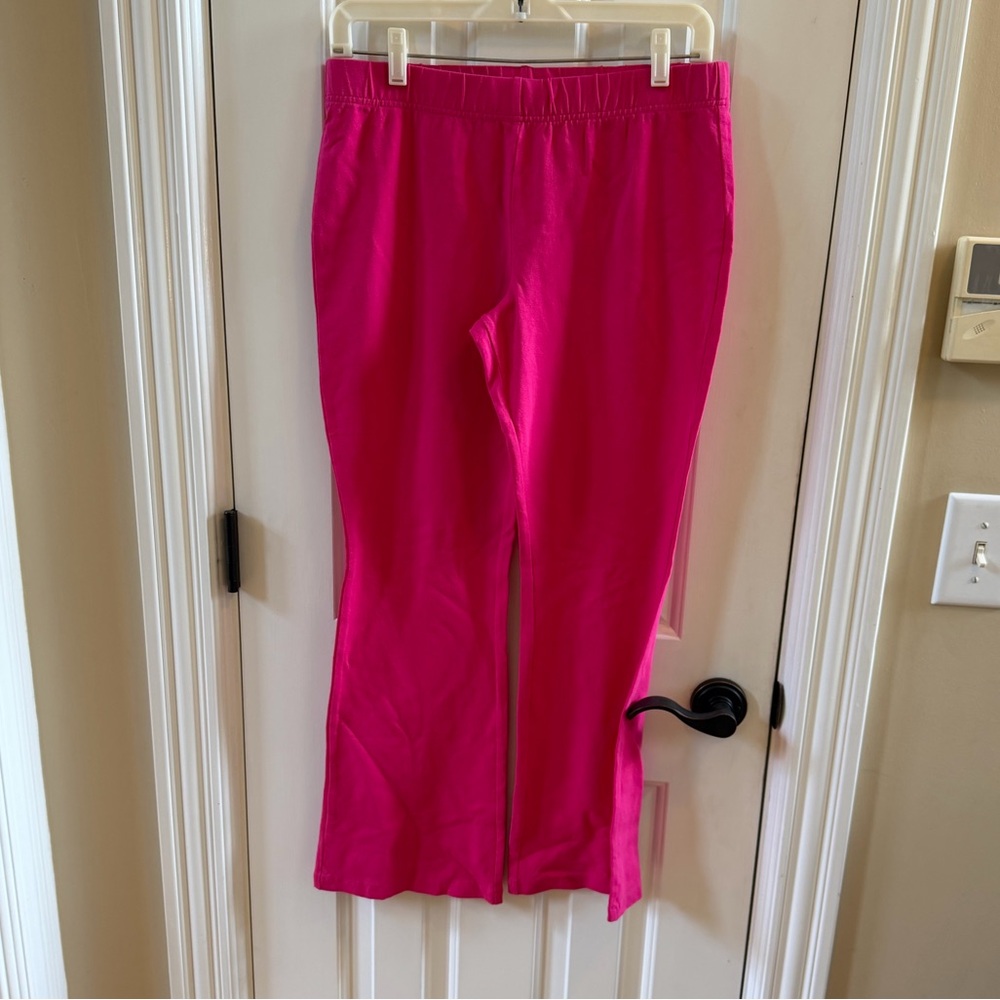 Lands End Kids Pink Pull-On Wide Leg Pants, Size 14+